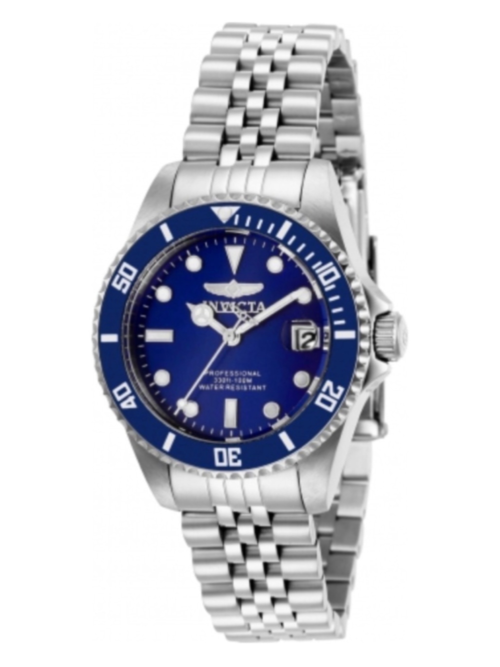 Invicta Pro Diver Lady Stainless Steel Watch Blue Dial Waterproof NWT
